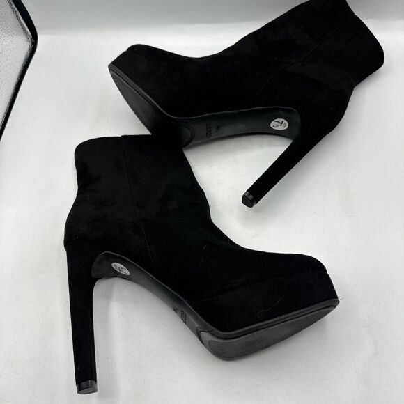 NEW Guess Dejah3 Stiletto Heel Boot in Black Fabric For Women's Size 7 1/2 - Picture 7 of 12